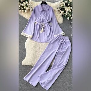 Very beautiful two piece in the color violet.